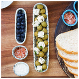 roro Ceramic Stoneware Speckled Spotted Olive Trays - Set of 2