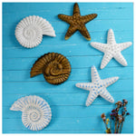 roro Handcarved Wood Starfish Wall Hanging: Natural Brown, Beach-Themed Coastal Decor - Perfect Ornament for Seaside Vibes and Maritime Home Accent