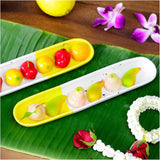roro Ceramic Stoneware Lemon Yellow Serving Tray Set of 2, 9 Inches, Microwave and Dishwasher Safe