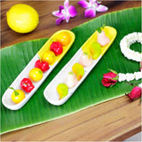roro Ceramic Stoneware Lemon Yellow Serving Tray Set of 2, 9 Inches, Microwave and Dishwasher Safe