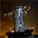 roro 8-Inch Ceramic Milk Jug Vase, Granite Black Finish
