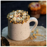 roro Matte White Speckled Ceramic Sipper Cups, 10 oz (Set of 2)