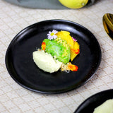 roro Ceramic Matte Black Appetizer Plate Set of 2