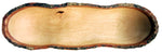 roro Natural Long Tray with Bark Edge Made from Sustainable Wood, 17" L
