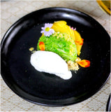 roro Ceramic Matte Black Appetizer Plate Set of 2