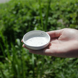 RoRo Glossy White Ceramic Butter Bowl with Speckled Design, 3 inches