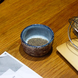 roro Reactive Rough Edge Ceramic Sauce Bowl, Blue Celadon, 2.5 Inch, Round, Rustic Asian Style, Set of 2