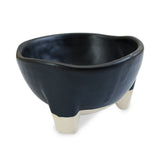 roro Ceramic Stoneware Handmade Matte Black Molcajete Sauce | Salsa Guacamole Bowls, Set of 2