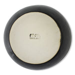 roro Handmade Glossy Black Wavetop Ceramic Canape & Sauce Bowls - 3.5 Inch Bowls Set of 2