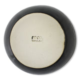roro Handmade Glossy Black Wavetop Ceramic Canape & Sauce Bowls - 3.5 Inch Bowls Set of 2