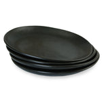 roro 5-Inch Semi Matte Black Small Canape Plates (Set of 4), Microwave, Oven, Dishwasher Safe Ceramic Plates, Small Serving Plates, Small Ceramic Appetizer Plates