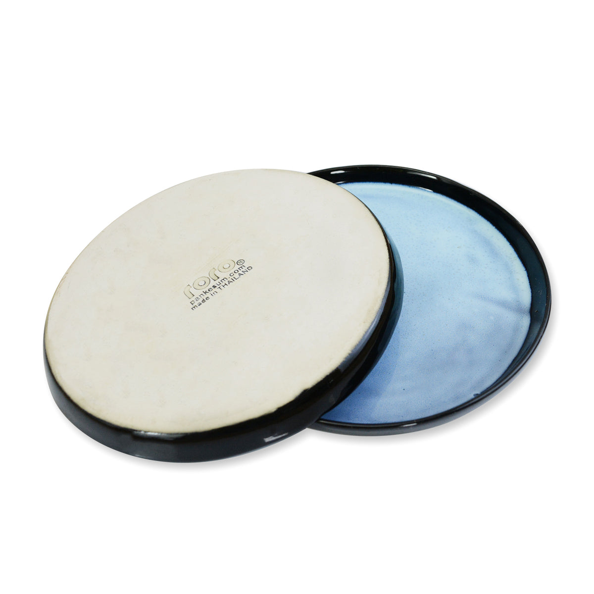 Roro Shell Plate roro Handcrafted Ceramic Dinner Plates, 10.5-inch Reactive Blue and Gl