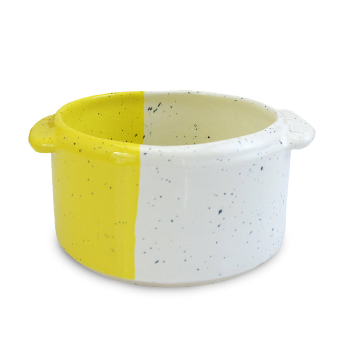 roro Ceramic Stoneware Soup Bowls Set of 2 with ears Handmade, Lemon