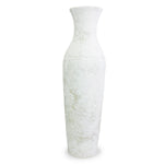 roro Handmade Rustic 12-inch Rustic White Classic Antique Ceramic Tall Vase - Timeless Elegance for Your Home Decor