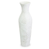 roro Handmade Rustic 12-inch Rustic White Classic Antique Ceramic Tall Vase - Timeless Elegance for Your Home Decor