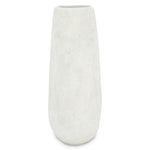 roro Handmade Vintage Rustic White Ceramic Vase - 10-Inch Classic Antique Bullet Shaped Design for Farmhouse Style Decor and Home Accents
