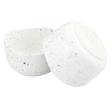 roro Handcrafted 4.5" Ceramic Miso | Rice Bowls, Set of 2 - White Matte Speckled Stoneware - Perfect for Soups