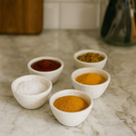 roro Handmade Ceramic Triangular Dip and Sauce Bowls